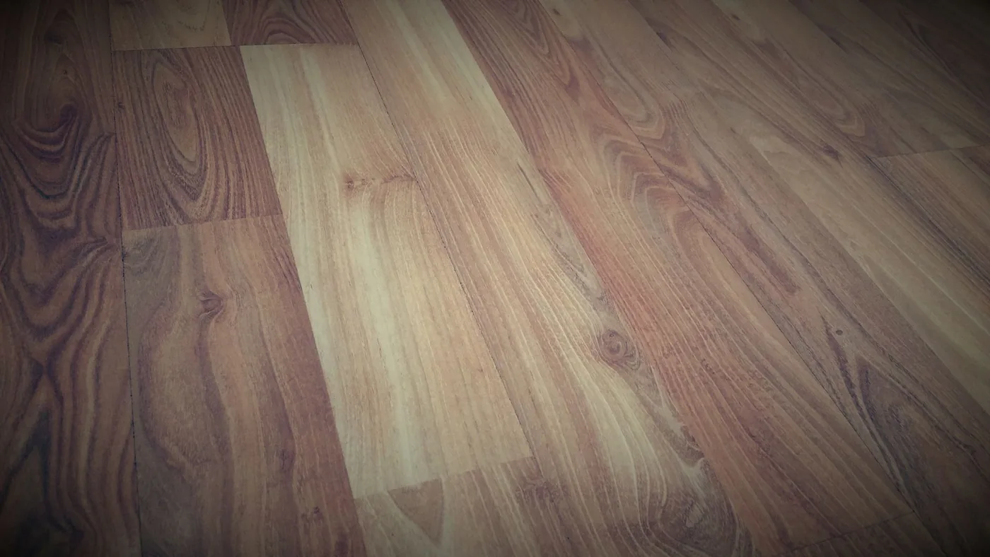Detail laminátové podlahy s výraznou kresbou dřeva