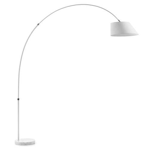 Bílá kovová stojací lampa LaForma Lee