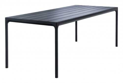 Černý kovový zahradní jídelní stůl HOUE Four 210 x 90 cm