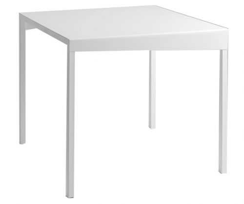 Nordic Design Bílý kovový jídelní stůl Narvik 80 cm