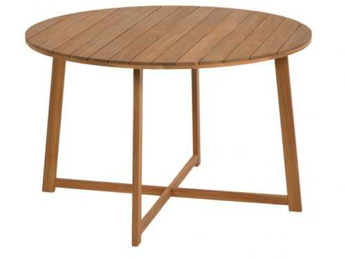 Přírodní dřevěný kulatý zahradní stůl LaForma Dafne 120 cm