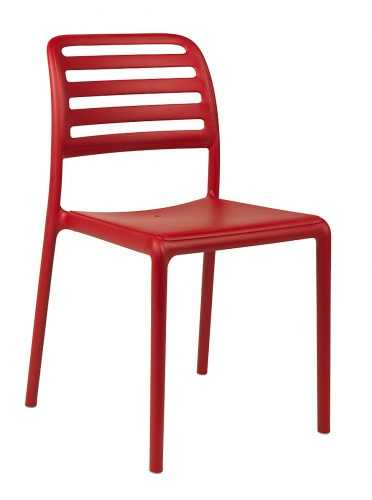 SitBe Červená plastová zahradní židle Beno