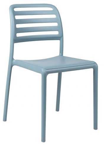 SitBe Světle modrá plastová zahradní židle Beno