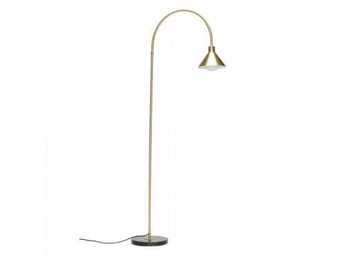 Zlatá kovová stojací lampa Hübsch Flur 168 cm