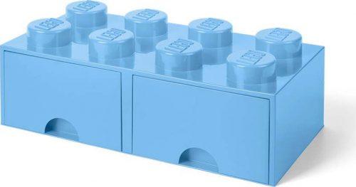 Světle modrý úložný box se dvěma šuplíky LEGO®