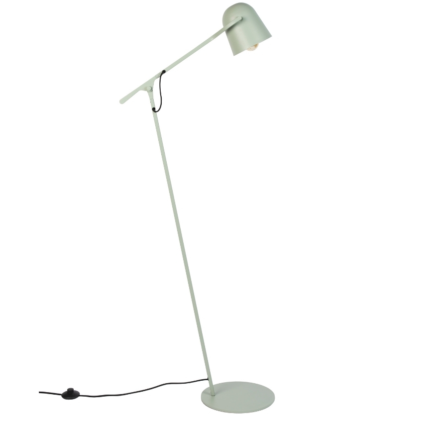 Šalvějově zelená kovová stojací lampa ZUIVER LAU 131 cm