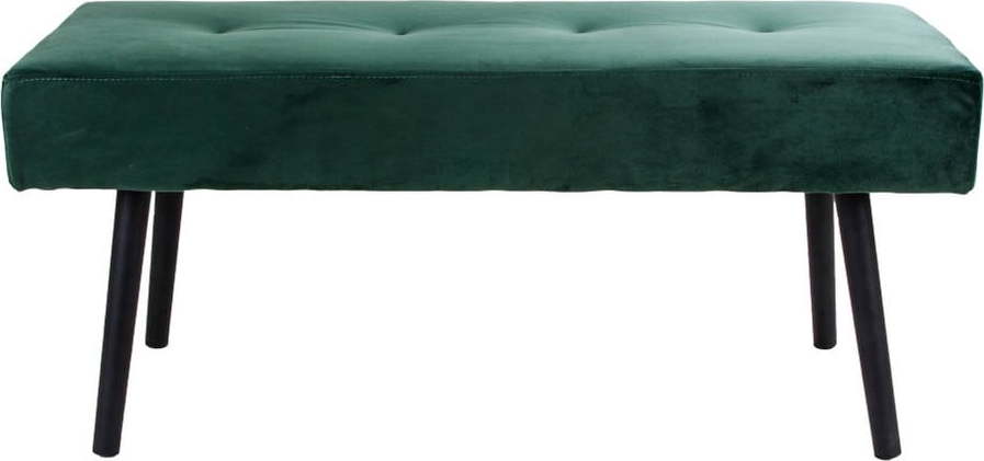 Tmavě zelená sametová lavice loomi.design Skiby