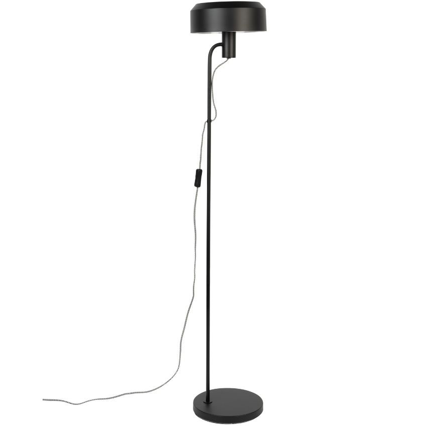 White Label Living Černá kovová stojací lampa WLL LANDON 135 cm