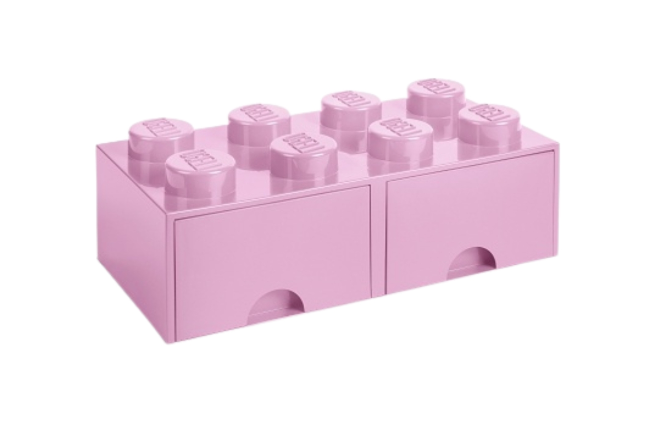 Růžový úložný box LEGO® Storage 25 x 50 cm