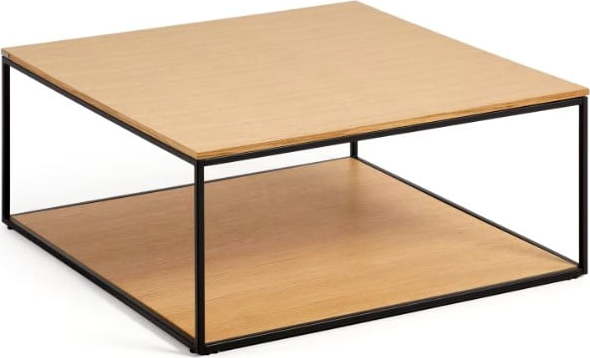 Konferenční stolek s deskou v dubovém dekoru 80x80 cm Yona - Kave Home