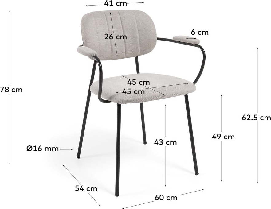 Béžové jídelní židle v sadě 2 ks Auxtina – Kave Home