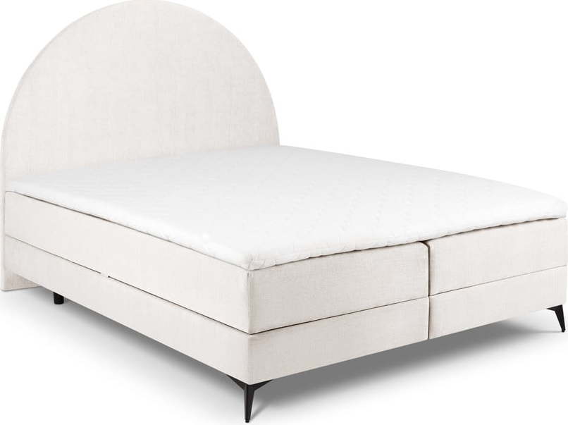 Béžová boxspring postel s úložným prostorem 160x200 cm Sunrise – Cosmopolitan Design