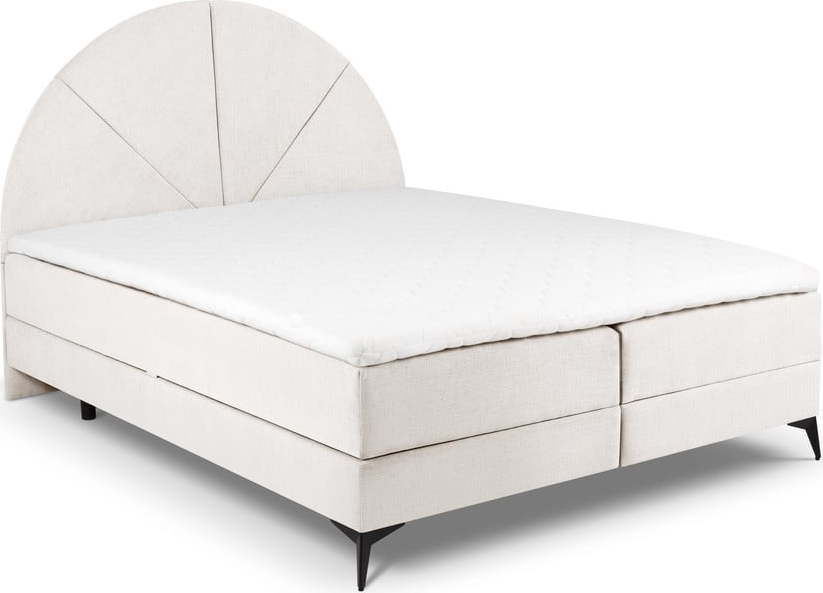 Béžová boxspring postel s úložným prostorem 160x200 cm Sunset – Cosmopolitan Design