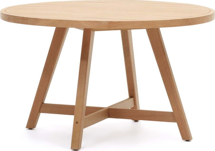 Kulatý zahradní jídelní stůl z eukalyptového dřeva ø 130 cm Urqell – Kave Home
