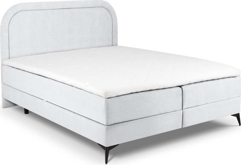 Světle šedá boxspring postel s úložným prostorem 160x200 cm Eclipse – Cosmopolitan Design