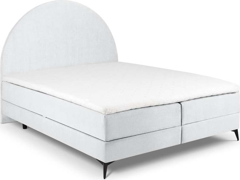 Světle šedá boxspring postel s úložným prostorem 160x200 cm Sunrise – Cosmopolitan Design