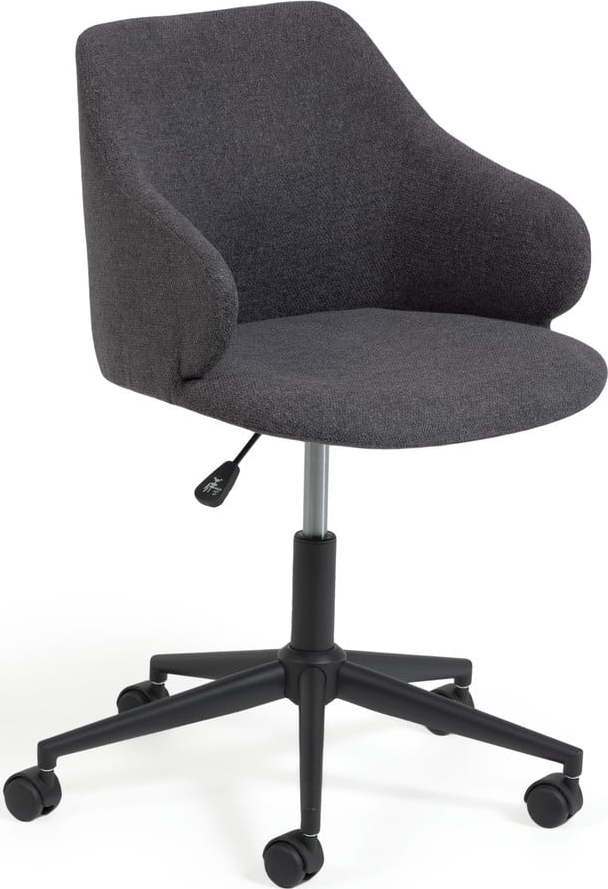 Tmavě šedá kancelářská židle Kave Home Einara