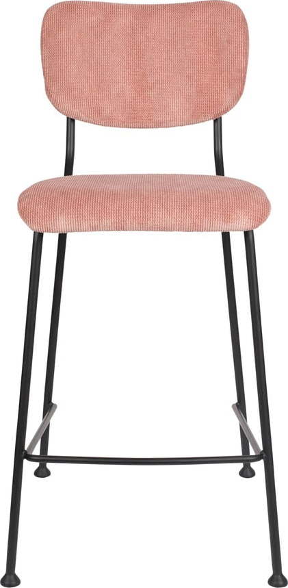 Světle růžové barové židle v sadě 2 ks 92 cm Benson – Zuiver