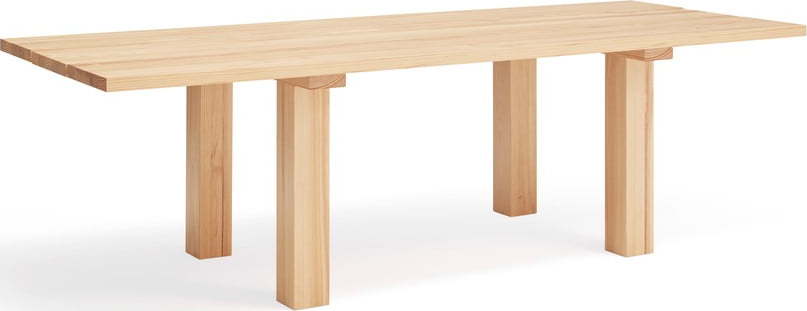 Jídelní stůl s deskou z borovicového dřeva 100x260 cm Banda – Teulat
