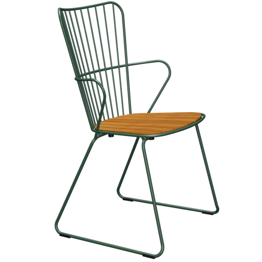 Zelená kovová zahradní židle HOUE Paon