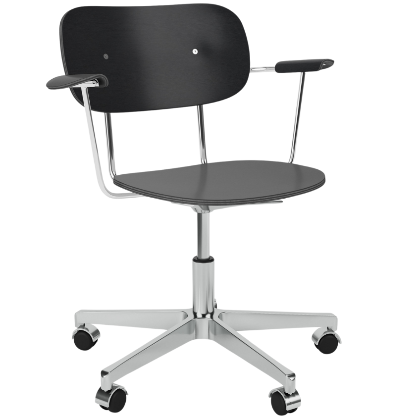 Audo CPH Černo-stříbrná dubová kancelářská židle AUDO CO II.