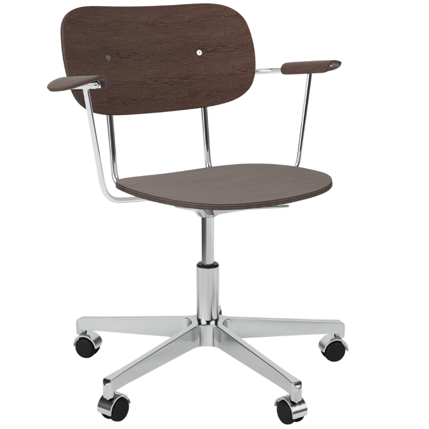 Audo CPH Hnědo-stříbrná dubová kancelářská židle AUDO CO II.