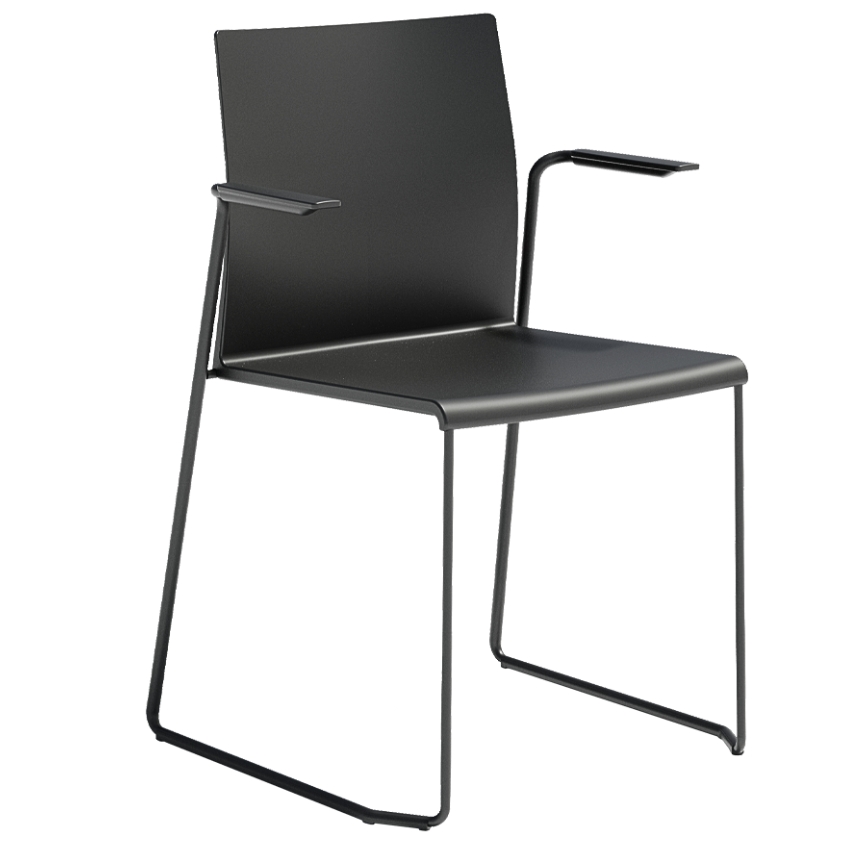 Gaber Černá plastová jídelní židle ARTESIA SS