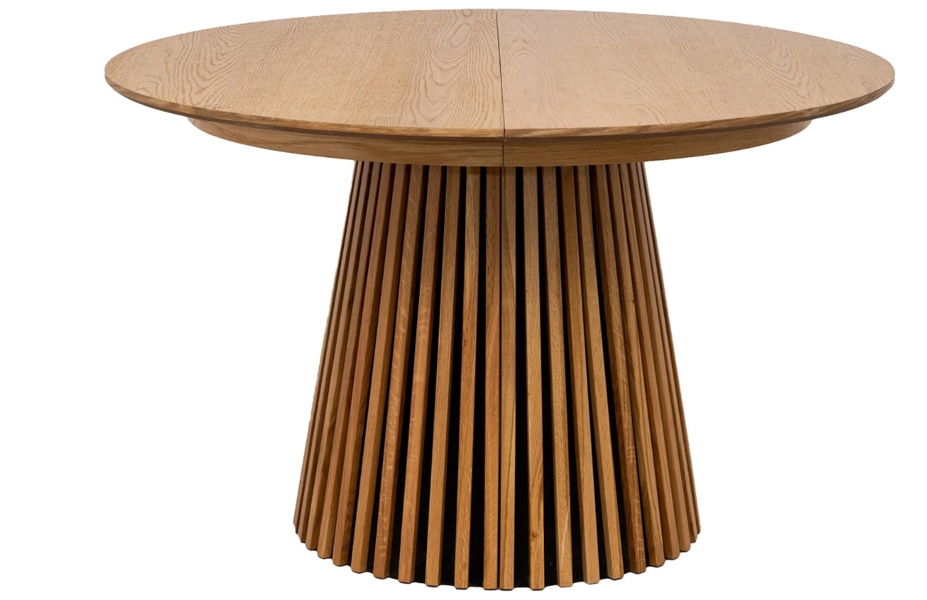 Nordic Living Dubový rozkládací jídelní stůl Osakien 120-160-200 x 120 cm