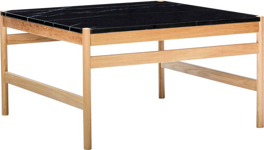 Mramorový konferenční stolek v černo-přírodní barvě 80x80 cm Raw – Hübsch