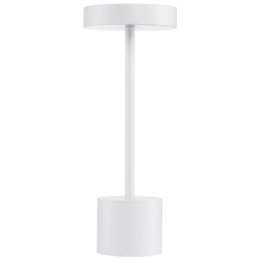 Bílá kovová zahradní stolní LED lampa Nova Luce Fumo