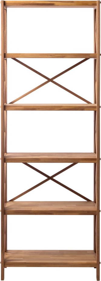 Regál z dubového dřeva v přírodní barvě 70x198 cm X-Shelf – Unique Furniture