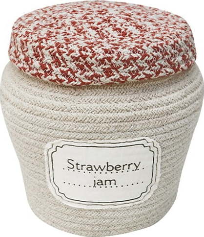 Krémový látkový dětský koš na hračky ø 20x23 cm Jam Jar – Lorena Canals